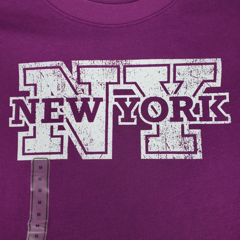DSG Girls Medium New York Graphic 100% Cotton Tee Shirt Vibrant Violet Purple - Picture 4 of 8